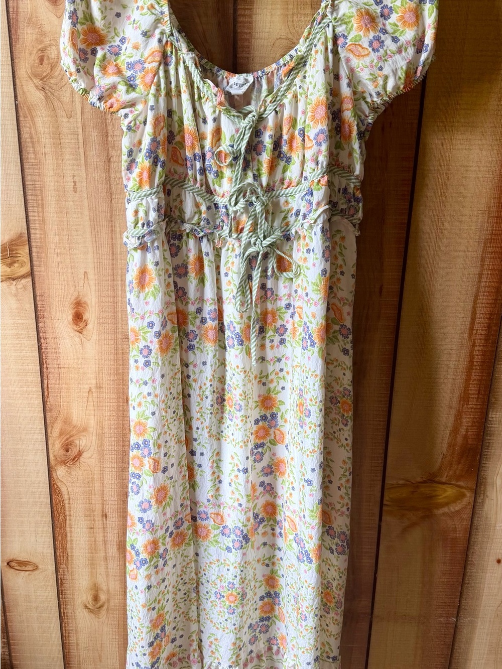 Perch Maxi Dress with Yellow & Purple Floral Print